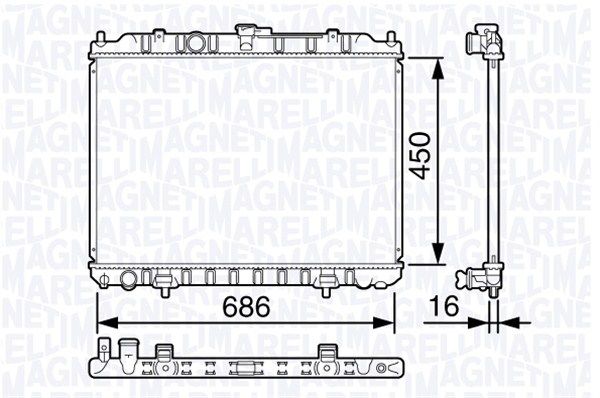 MAGNETI MARELLI radiatorius, variklio aušinimas 350213135200